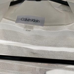 NWT white Calvin Klein cardigan sweater